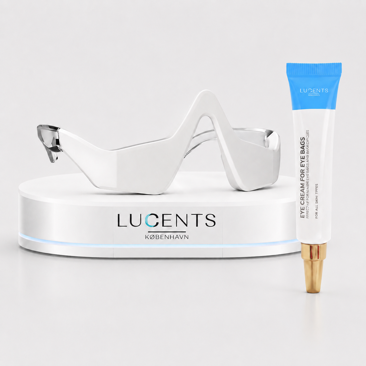 Lucents™ LumiEyes Pro® 2-i-1 Rødlysterapi + EMS til at reducere poser under øjnene
