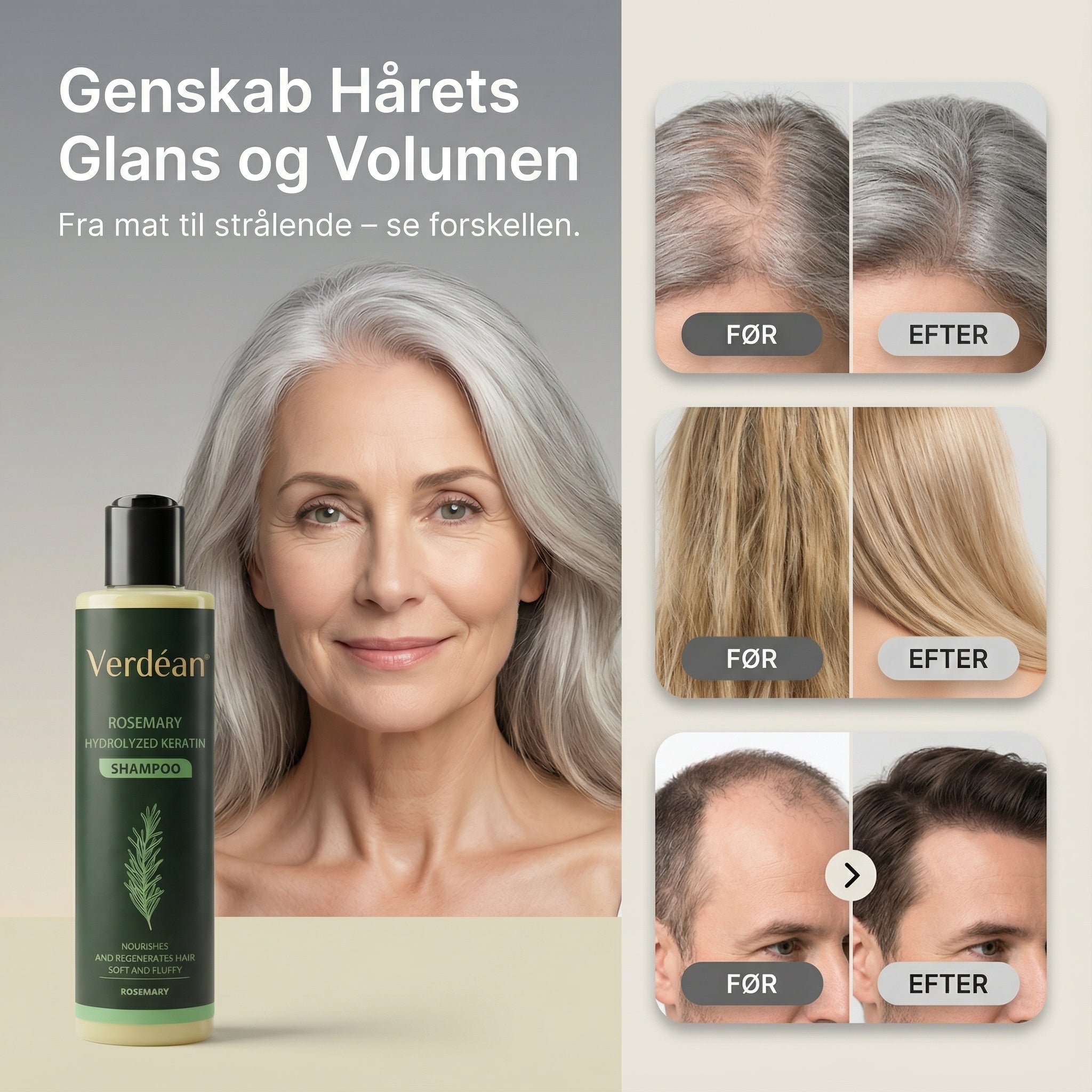 Verdéan™ Rosemary Shampoo Naturlig styrke, volumen og pleje til dit hår