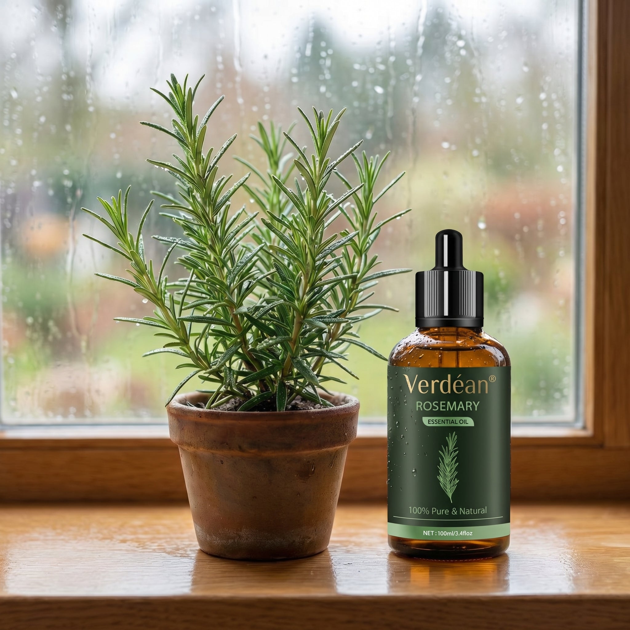 Verdéan™ Rosemary Hair Oil Serum Stimulerer hårvækst og gør dit hår synligt fyldigere og stærkere