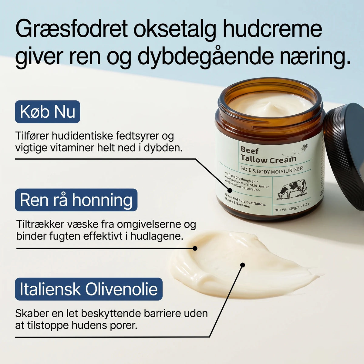 Nærende Oksetalg Hudcreme Til Tør Og Belastet Hud — 4
