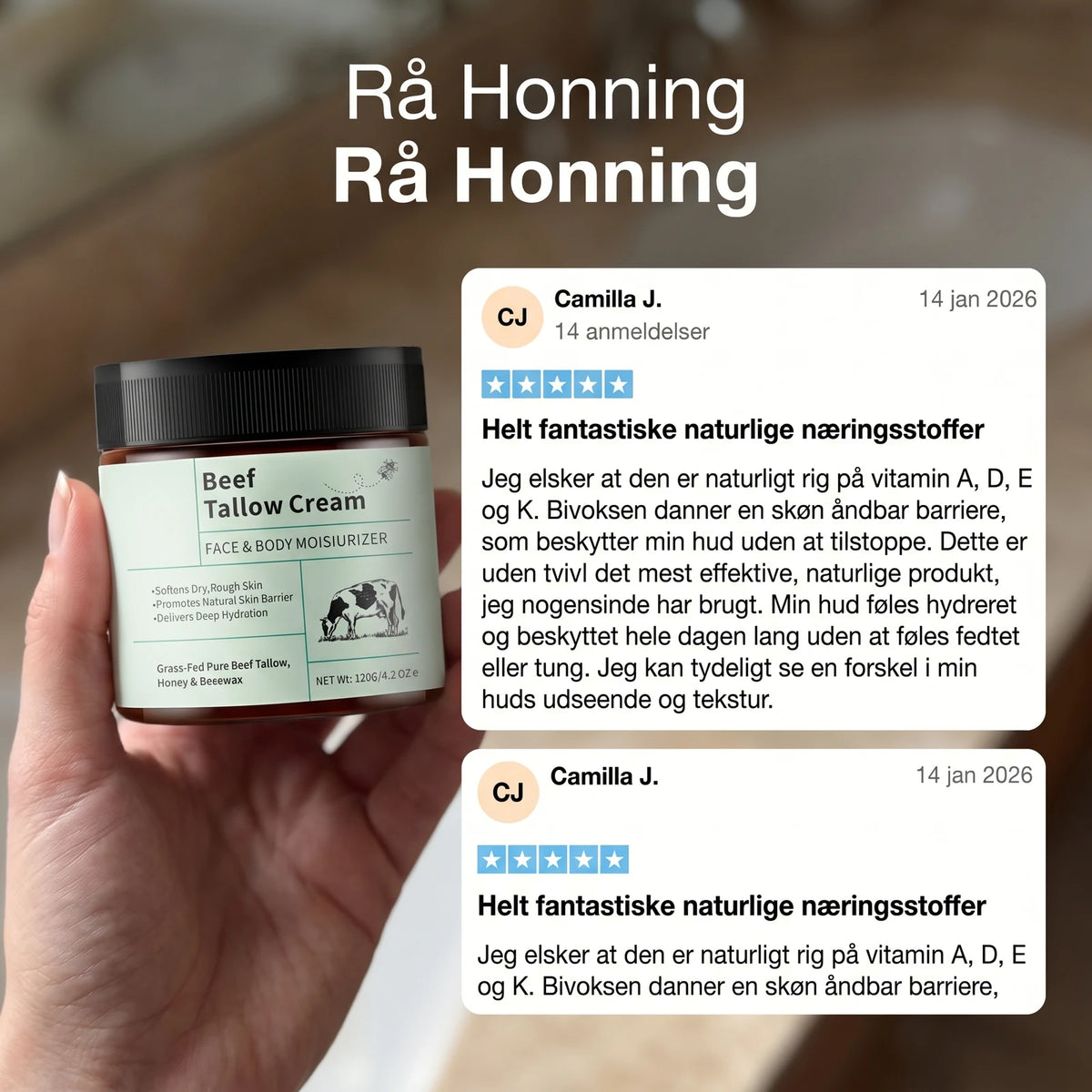 Nærende Oksetalg Hudcreme Til Tør Og Belastet Hud — 9